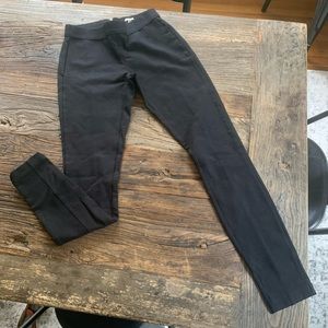 J crew black tight zip pants